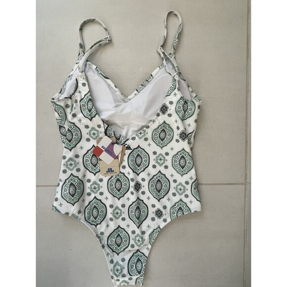 Quiksilver Swim One Piece Swimsuit Geometric Print Swimwear - Picture 5 of 9